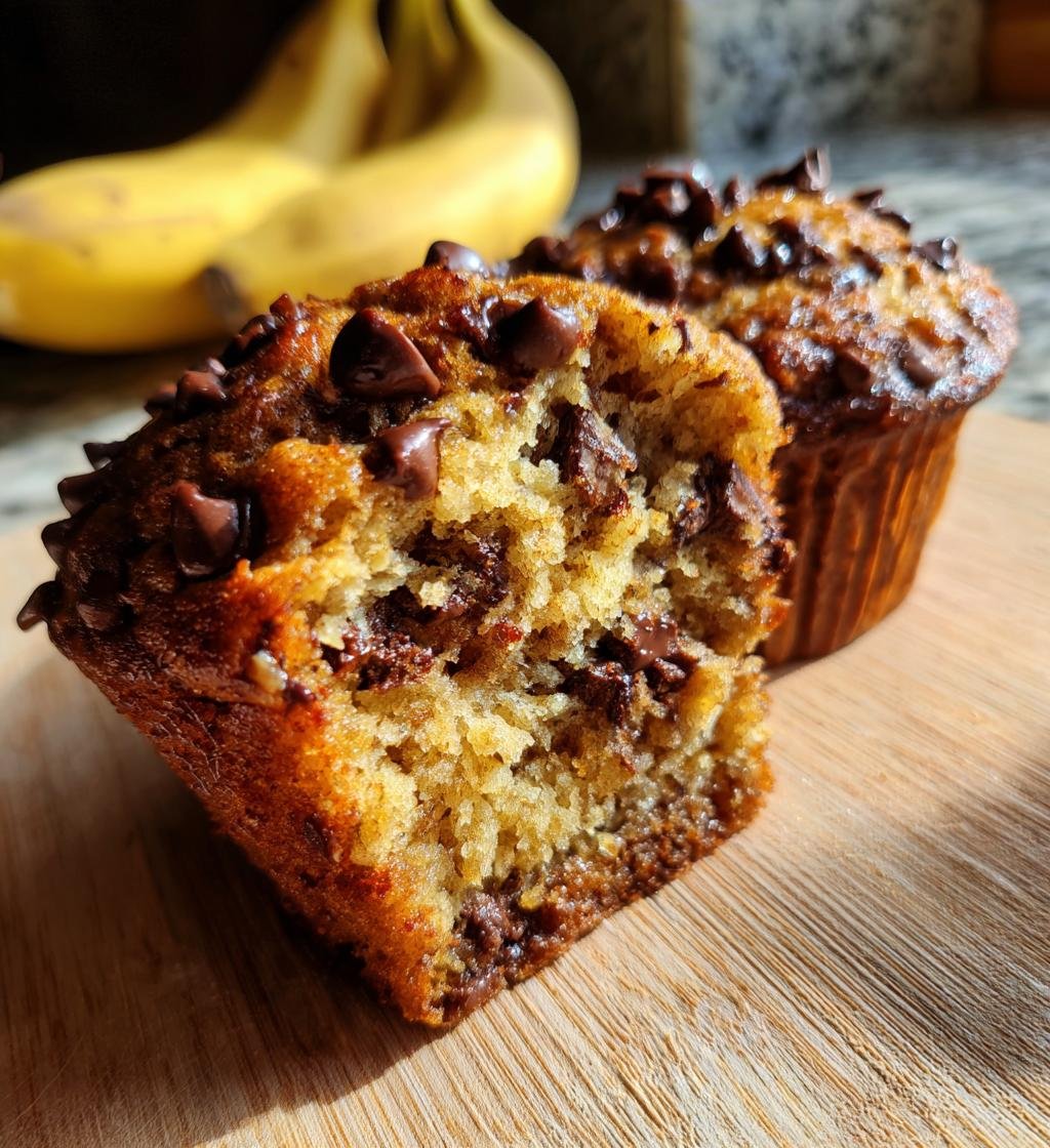 Chocolate Peanut Butter Banana Muffins - detail 1