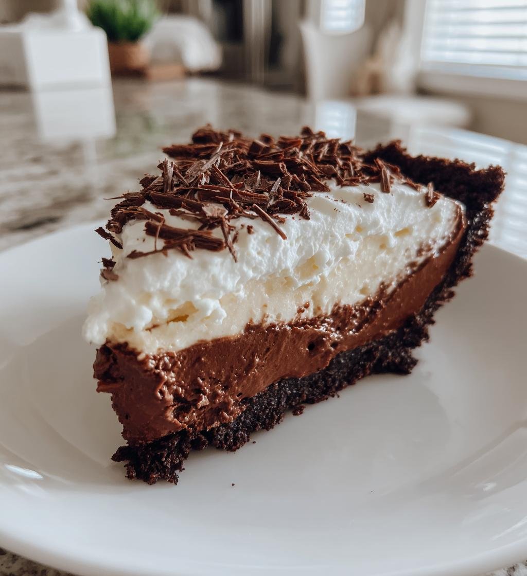 Chocolate Peppermint Mousse Pie - detail 1