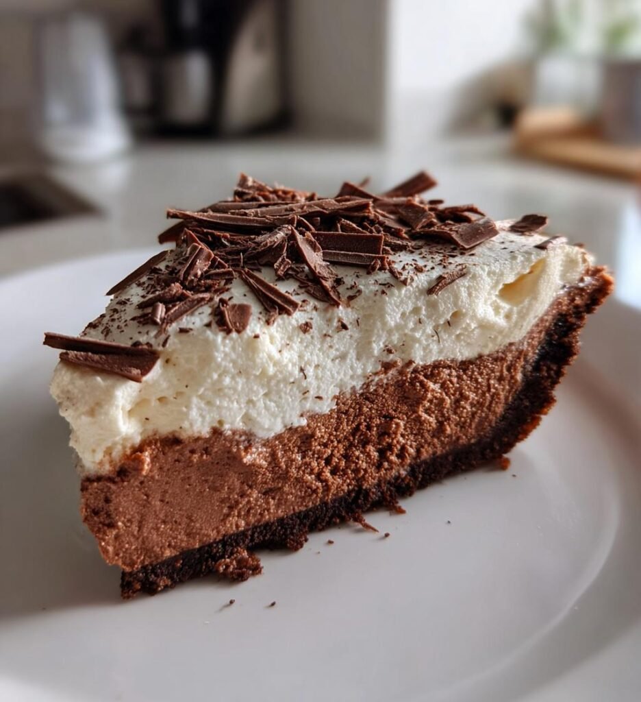 Chocolate Peppermint Mousse Pie
