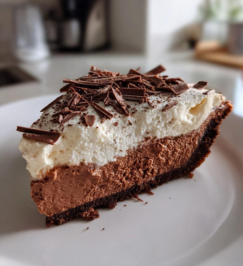 Chocolate Peppermint Mousse Pie