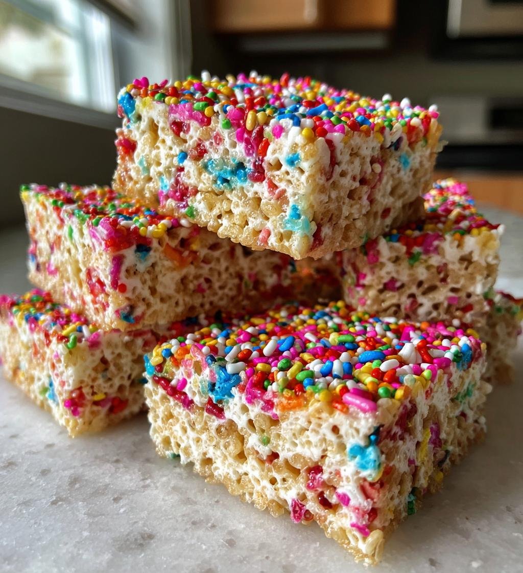 Christmas Rice Crispy Treats With Sprinkles - detail 1