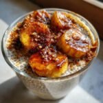 Cinnamon Maple Chia Seed Pudding with Bananas Foster Topping