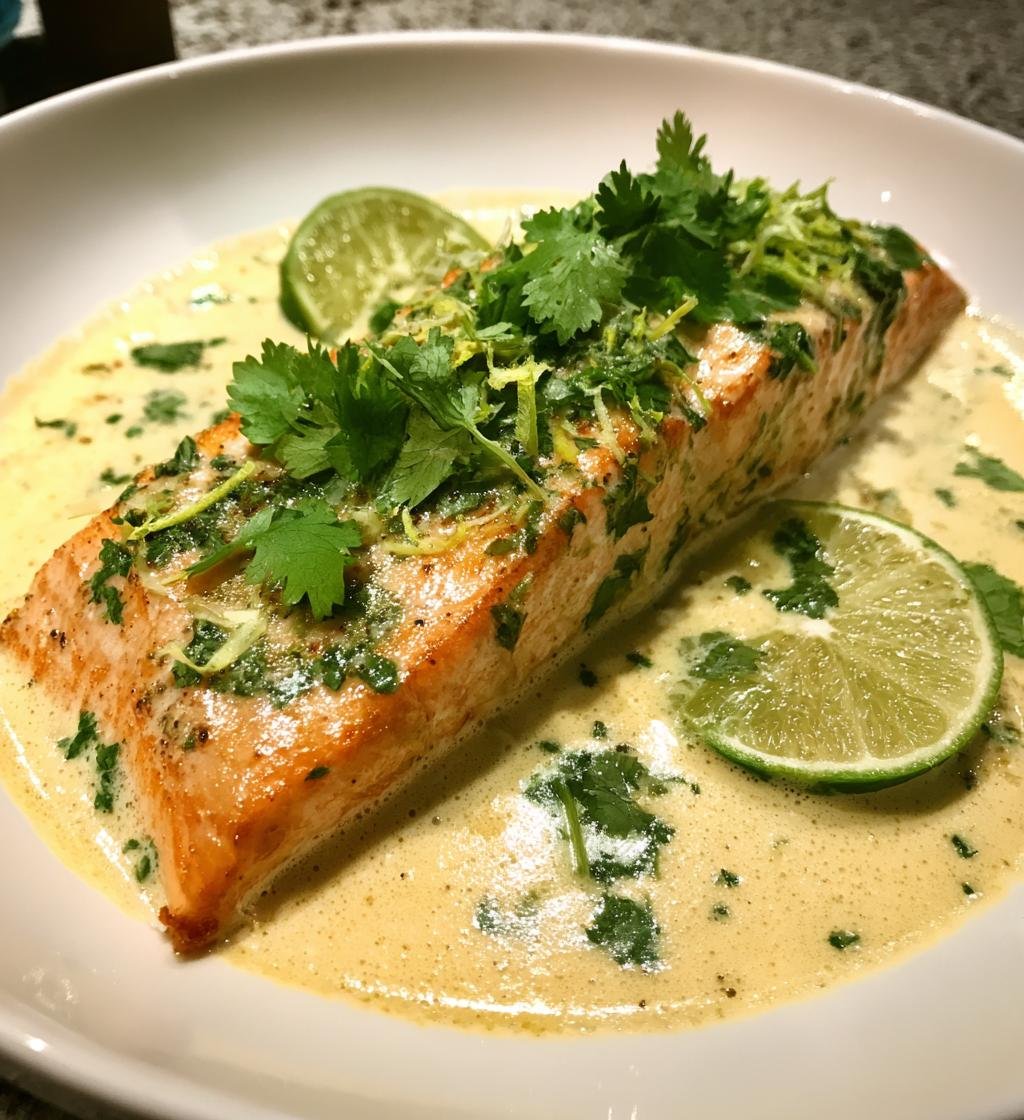 Coconut Lime Poached Salmon - detail 1