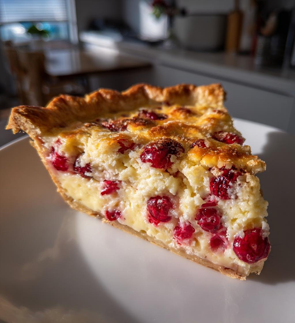 Cranberry Custard Pie - detail 1