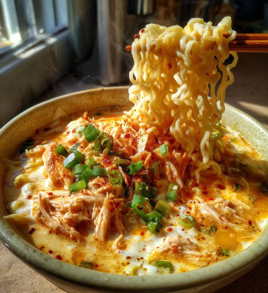 Creamy Cheesy Chicken Ramen