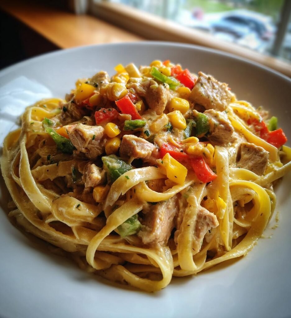 Creamy Cowboy Chicken Linguine
