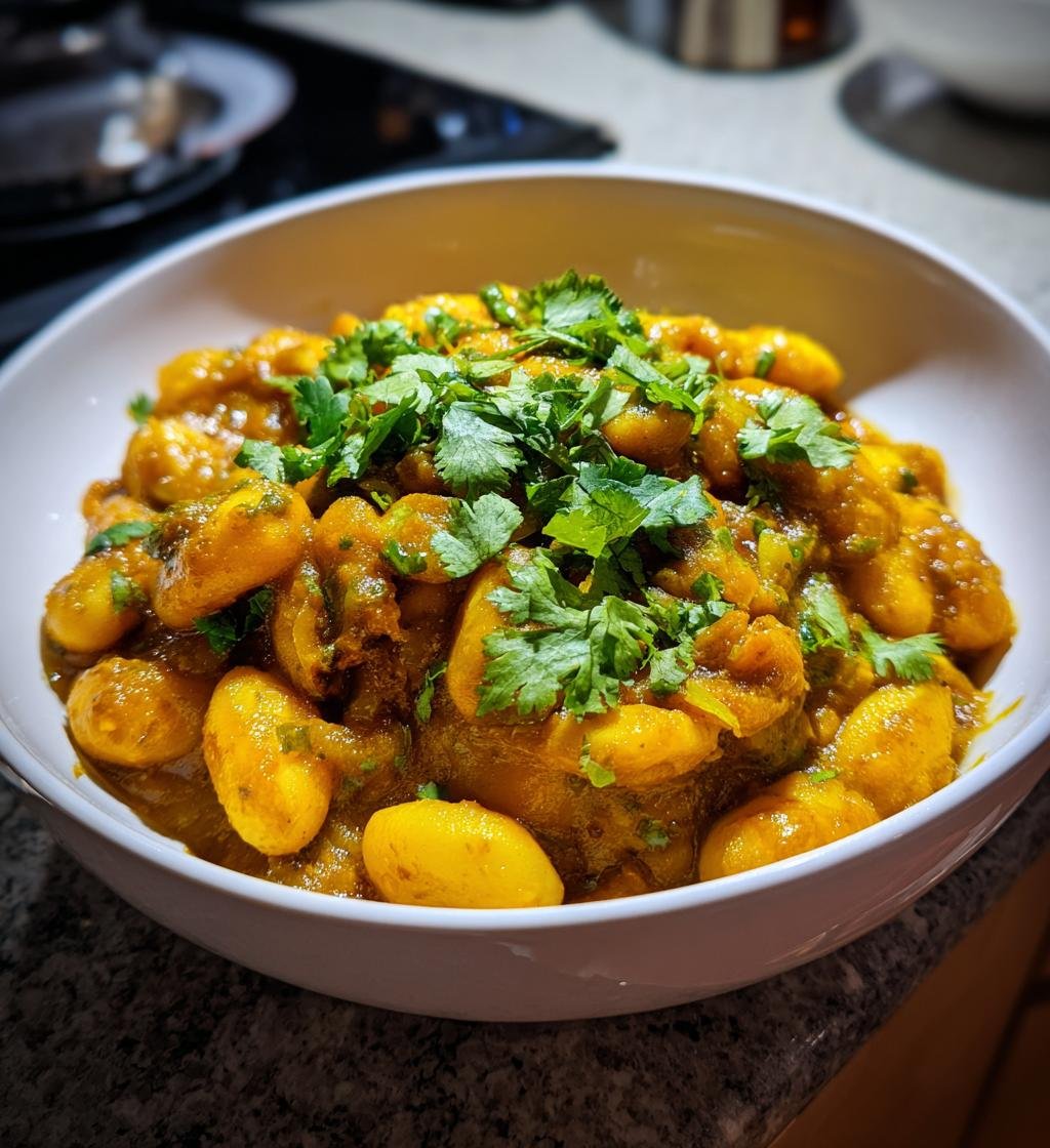 Creamy Curried Butter Beans