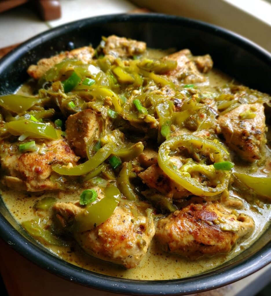 Creamy Pepperoncini Chicken Skillet