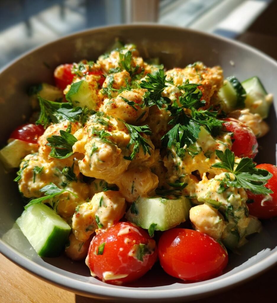 Creamy Tahini Lemon Chickpea Salad