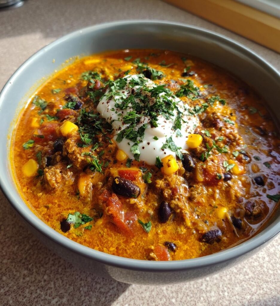 Creamy Turkey Pumpkin Chili