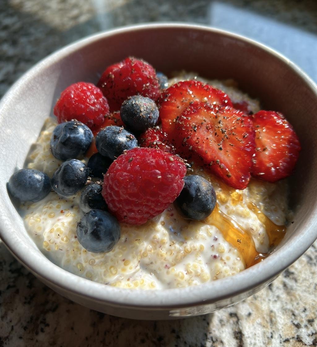 Creamy Vanilla Quinoa Pudding - detail 1