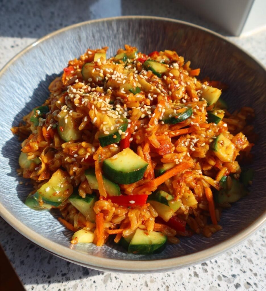 Crispy Gochujang Rice Salad