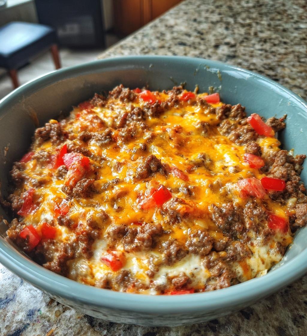 Crock Pot Cheesy Hamburger Dip - detail 1