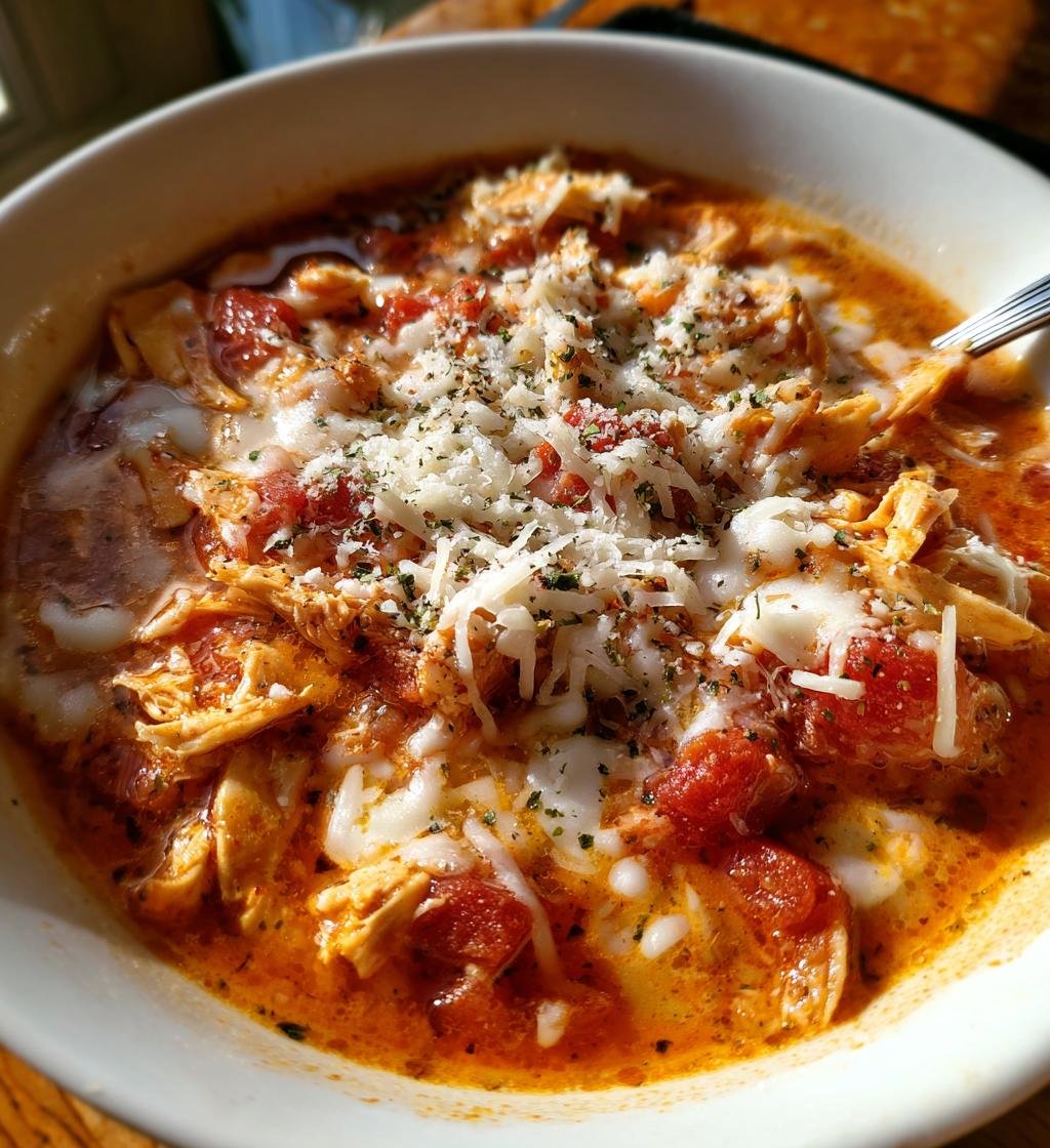 Crockpot Chicken Parmesan Soup - detail 1