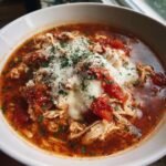 Crockpot Chicken Parmesan Soup