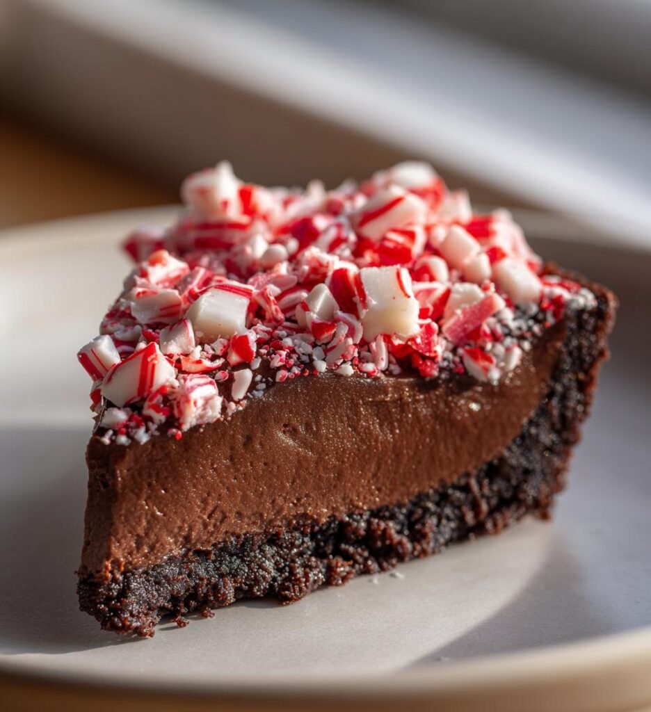 Dark Chocolate Peppermint Mousse Tart