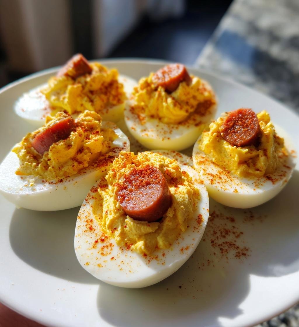 Deviled Eggs with Hot Dogs - detail 1