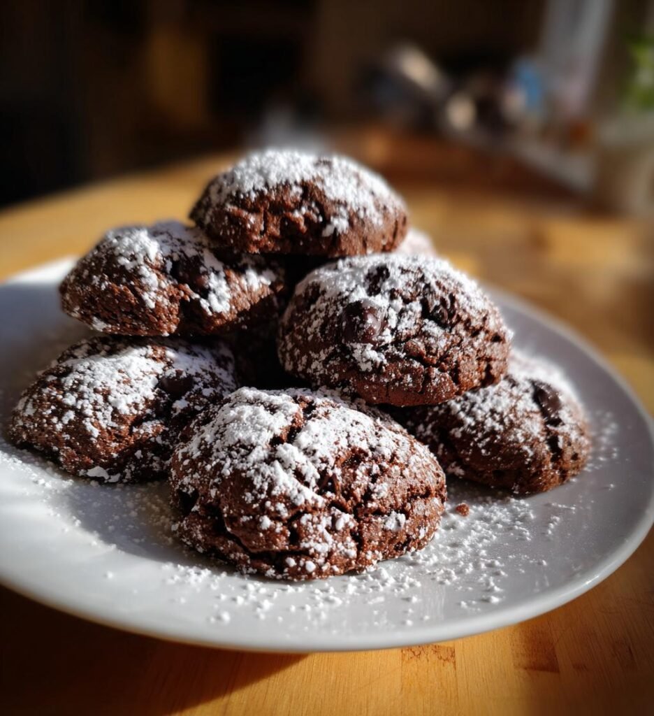 Double Chocolate Snowball Cookies