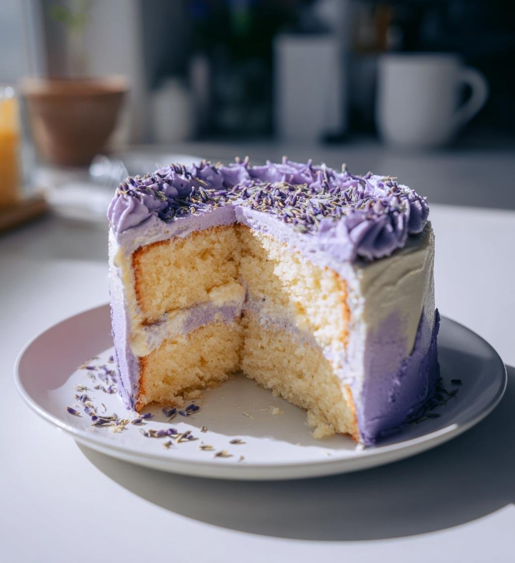 Earl Grey Tea Cake with Lavender Buttercream - detail 1
