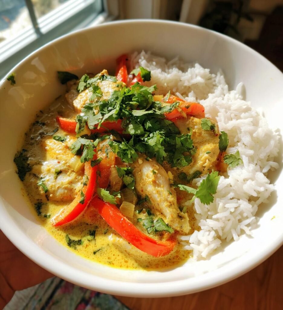 Easy Coconut Lime Fish Curry with Jasmine Rice