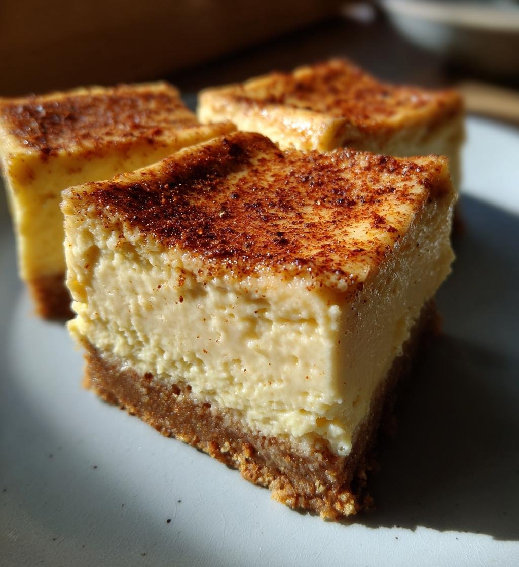 Eggnog Cheesecake Bars - detail 1