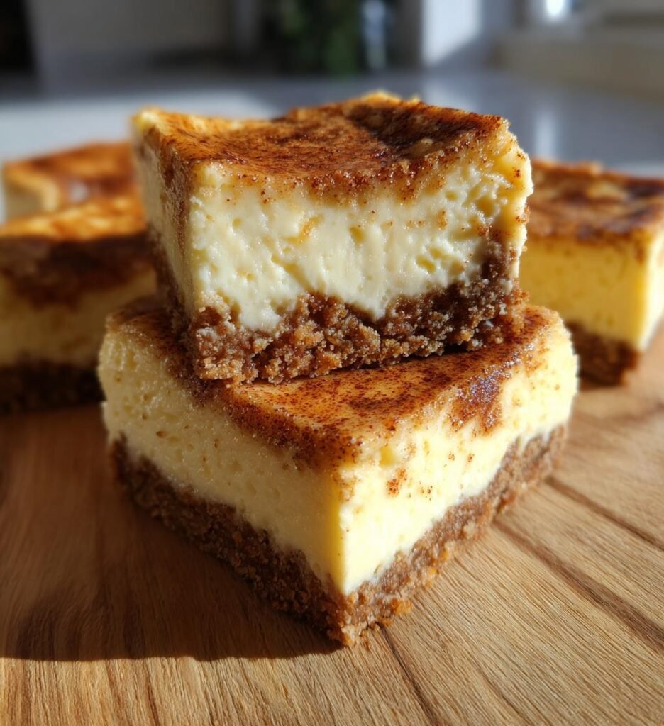 Eggnog Cheesecake Bars