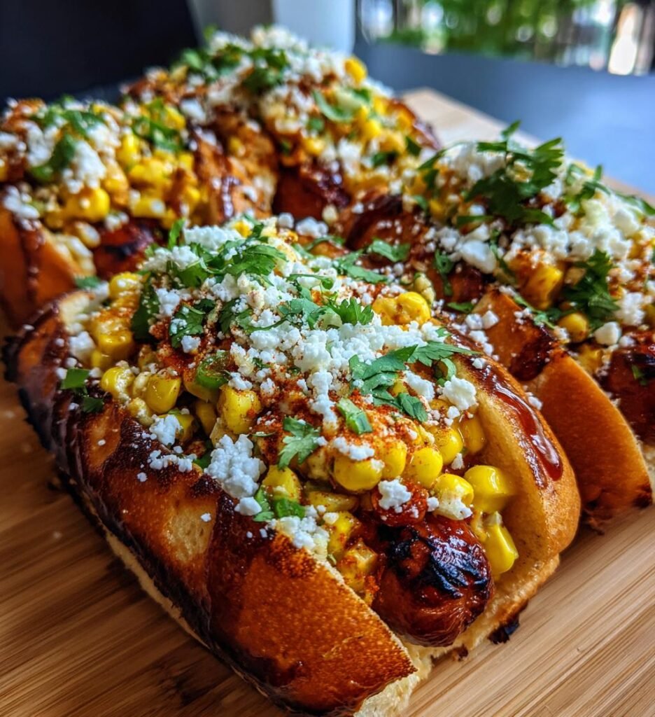 Elote Hot Dogs