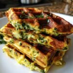 Fluffy Spinach Waffles