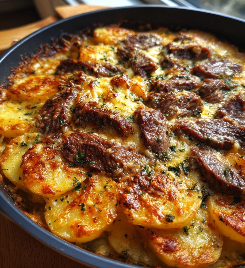 Garlic Butter Steak & Cheddar Potato Bake - detail 1