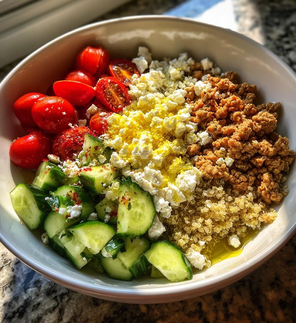 Healthy Greek Ground Chicken Bowls - detail 1