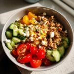 Healthy Greek Ground Chicken Bowls