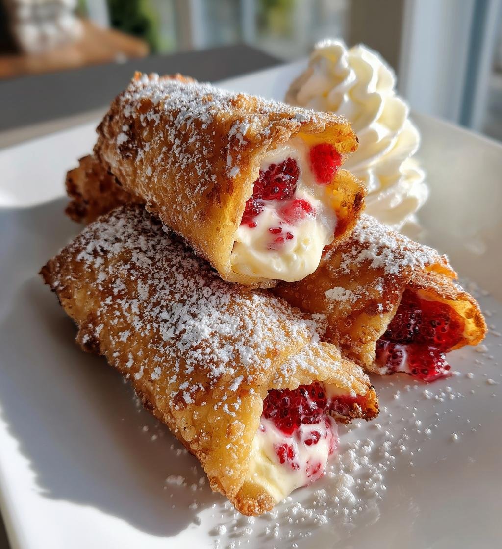 Homemade Air Fryer Cherry Cheesecake Egg Rolls - detail 1