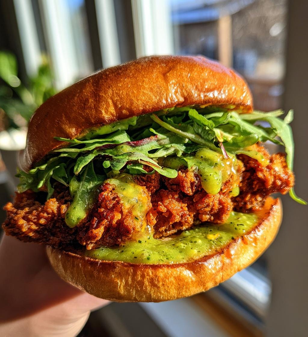 Jalapeno Honey Drenched Crispy Fried Chicken Sandwich