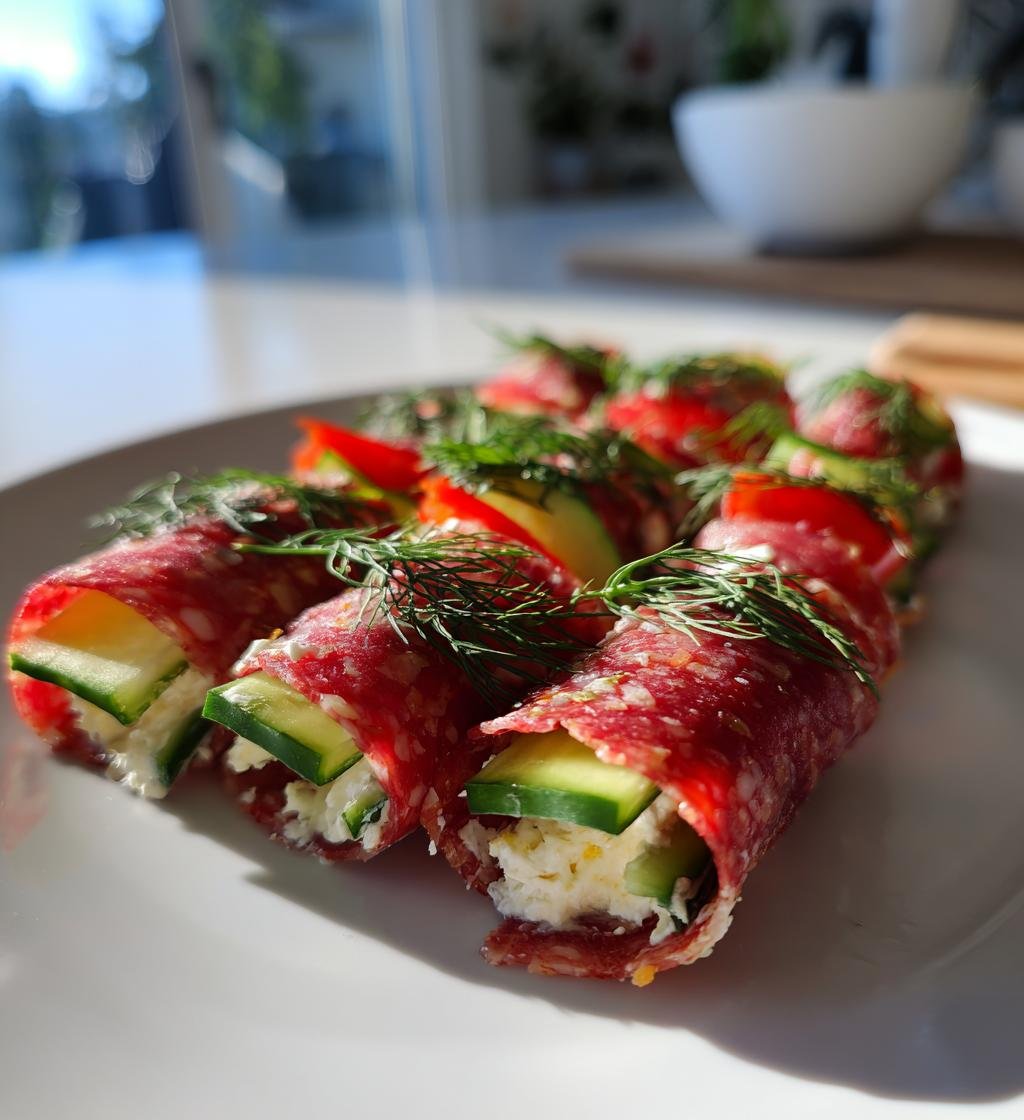 Keto Salami Roll-Ups - detail 1