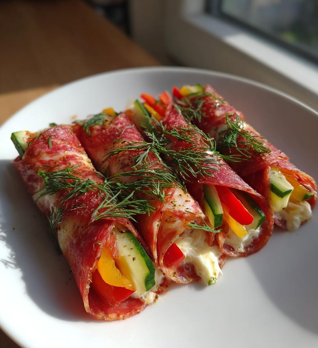 Keto Salami Roll-Ups