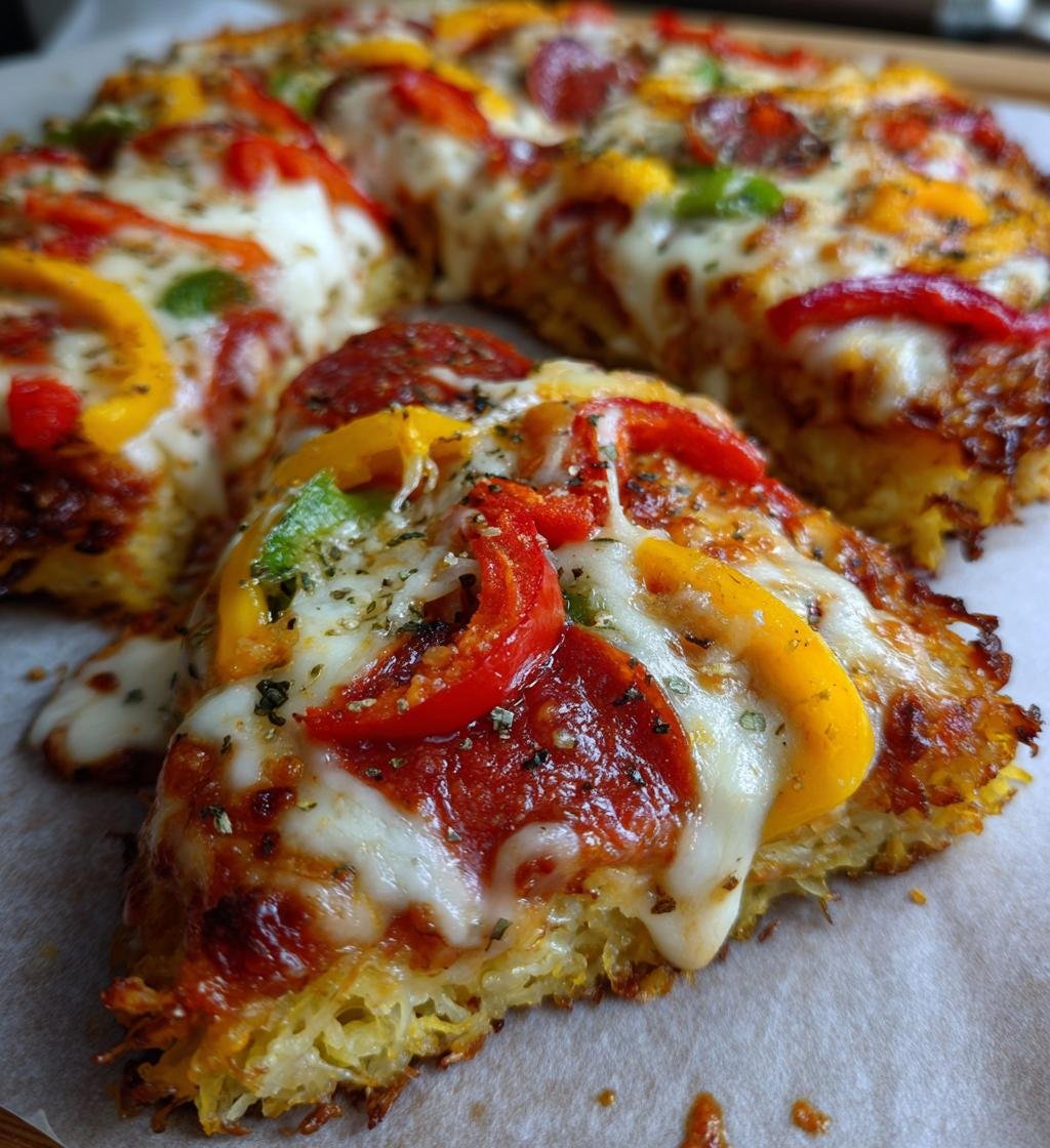 Keto Spaghetti Squash Pizza - detail 1