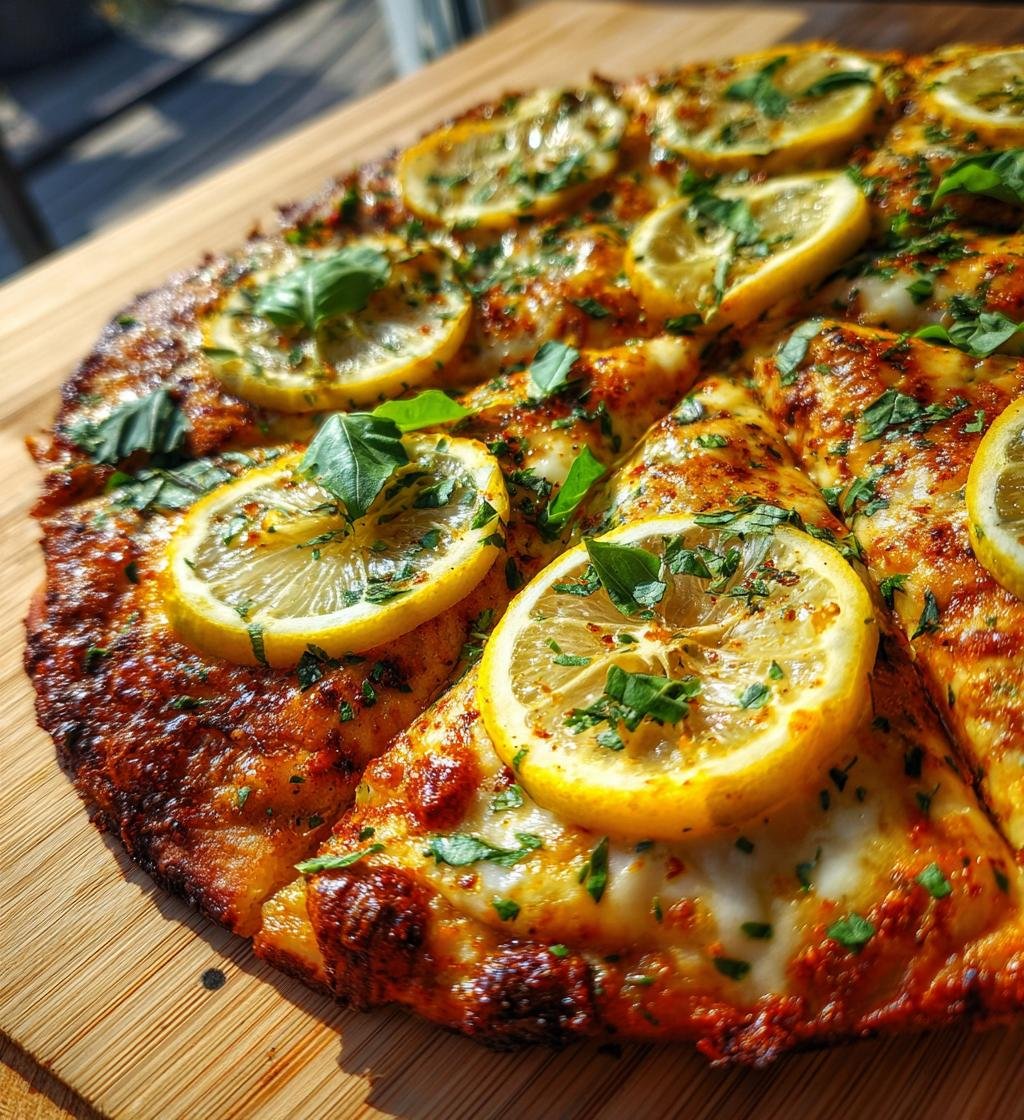 Lemon Pizza with Fresh Herbs - detail 1