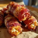 Low Carb Nashville Hot Bacon Wrapped Mozzarella Sticks