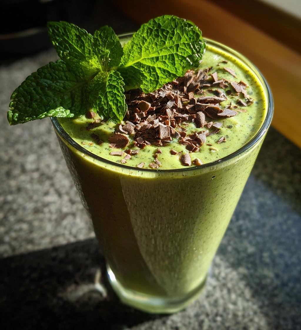 Mint Chip Spirulina Smoothie - detail 1