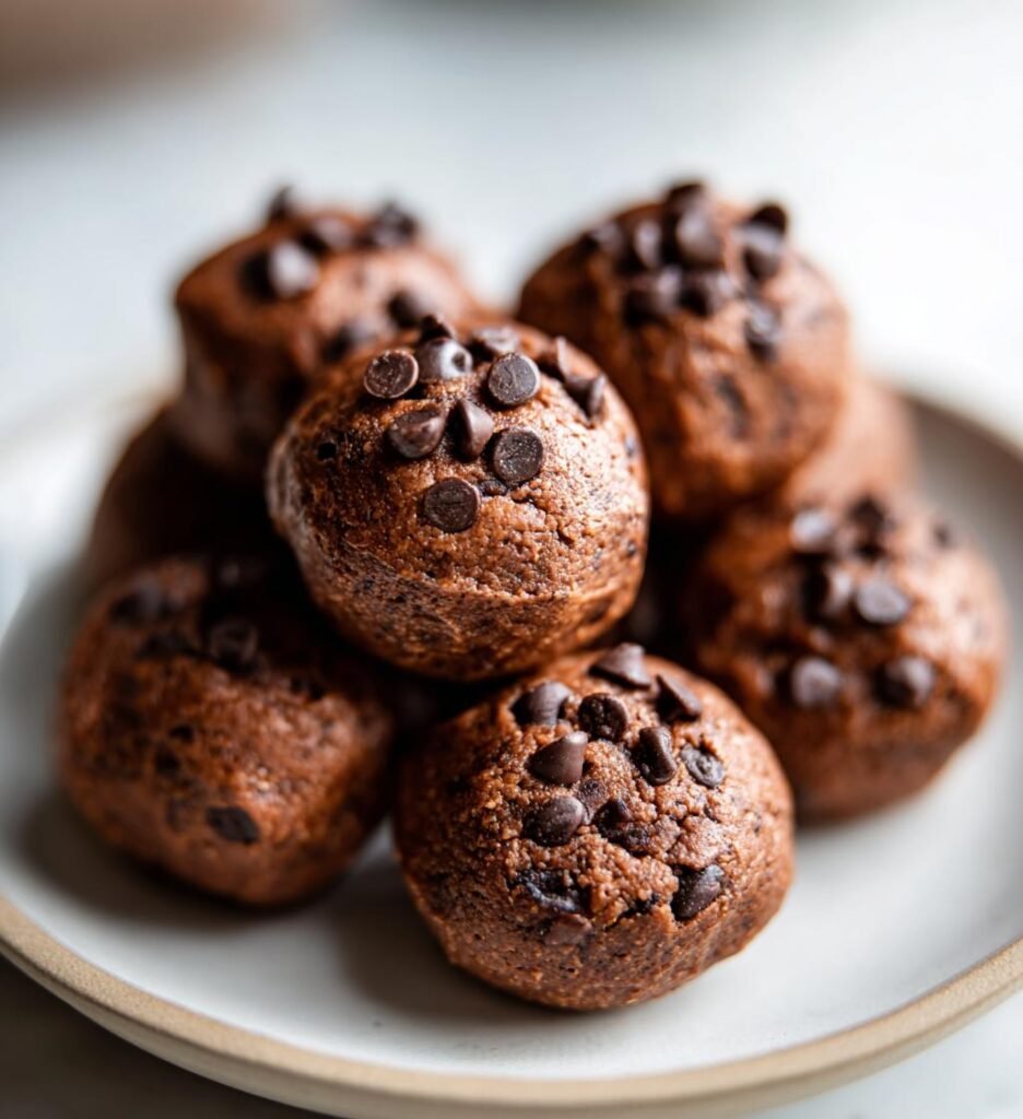 No-Bake Cottage Cheese Brownie Batter Protein Bites