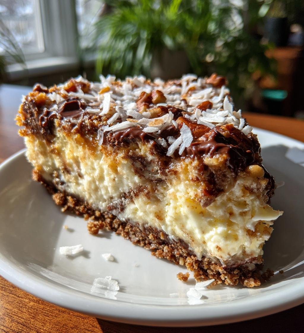 No-Bake German Chocolate Cheesecake - detail 1
