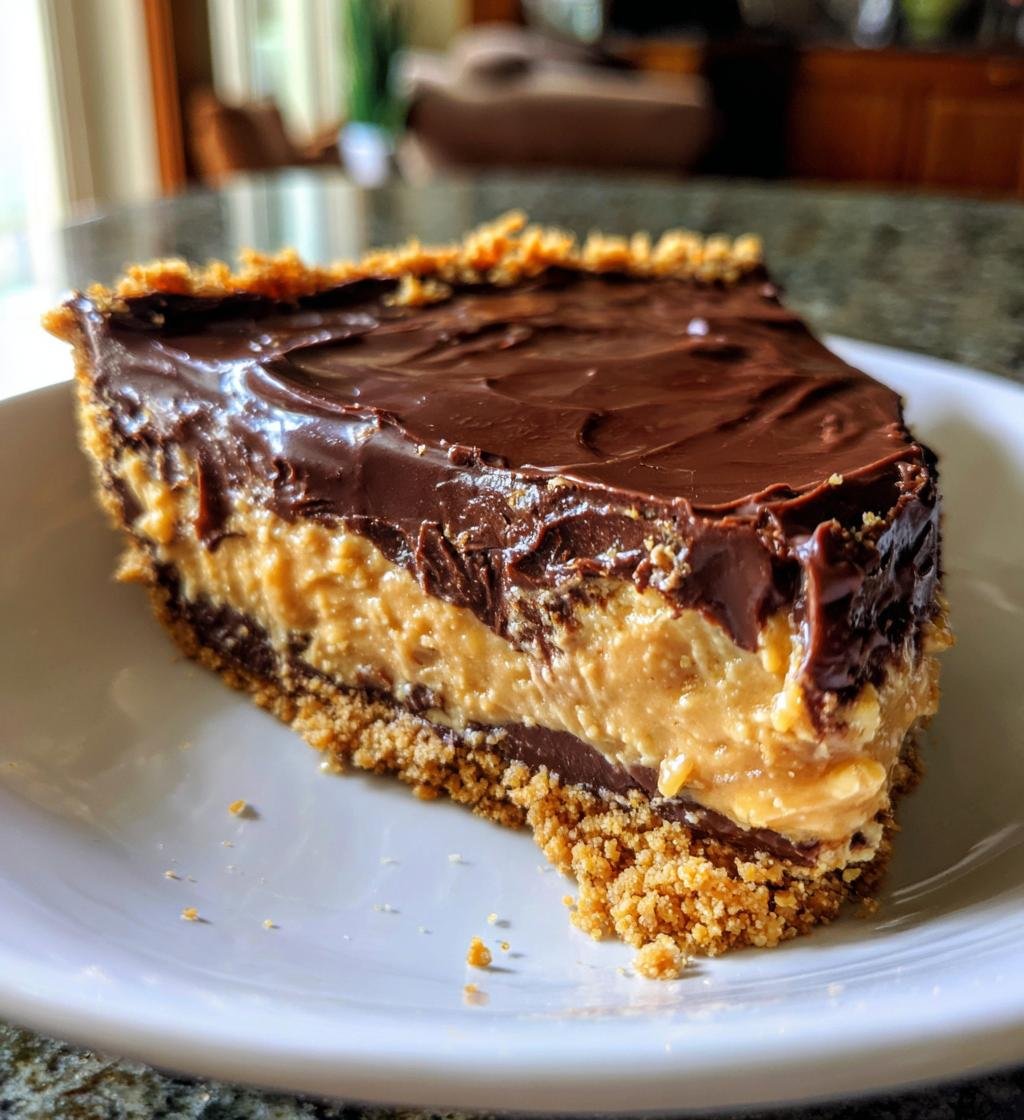 No Bake Peanut Butter Cup Pie - detail 1