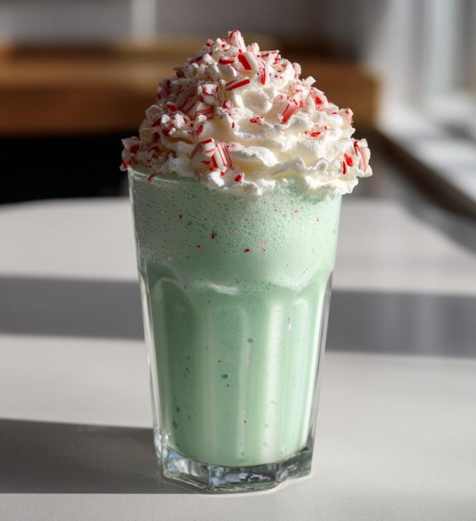 No Churn Peppermint Ice Cream Milkshake