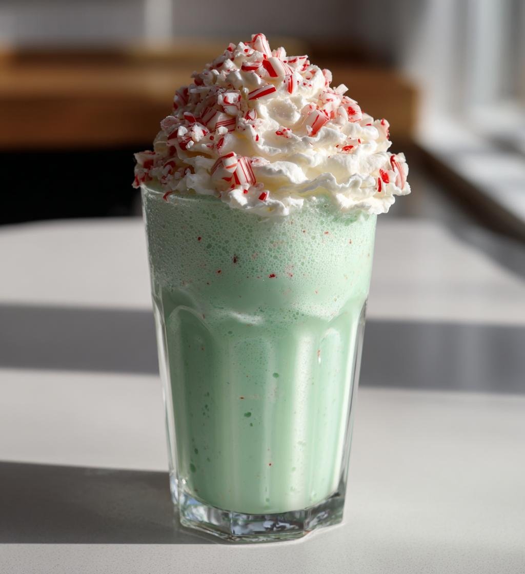 No Churn Peppermint Ice Cream Milkshake