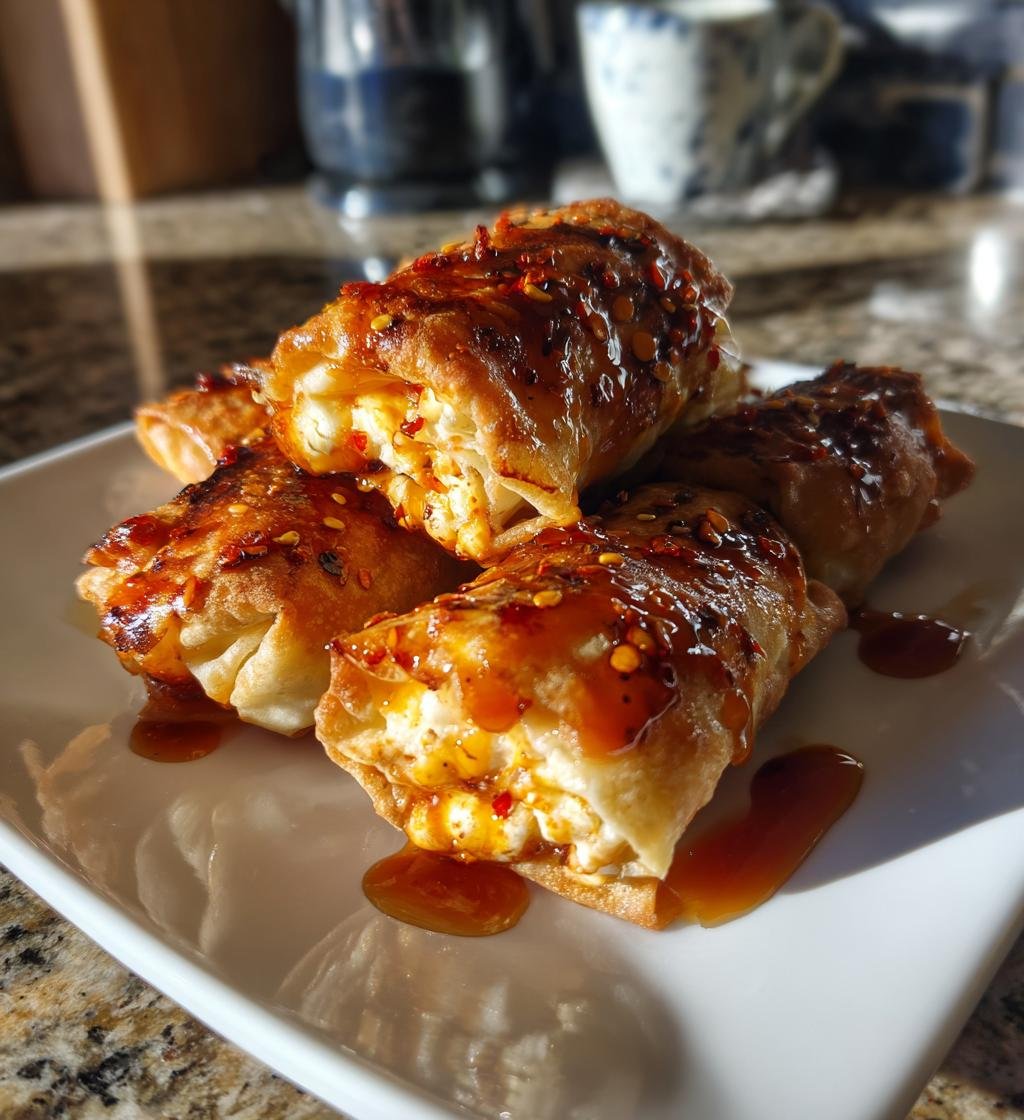 Oven Fried Feta Rolls with Chili Honey - detail 1