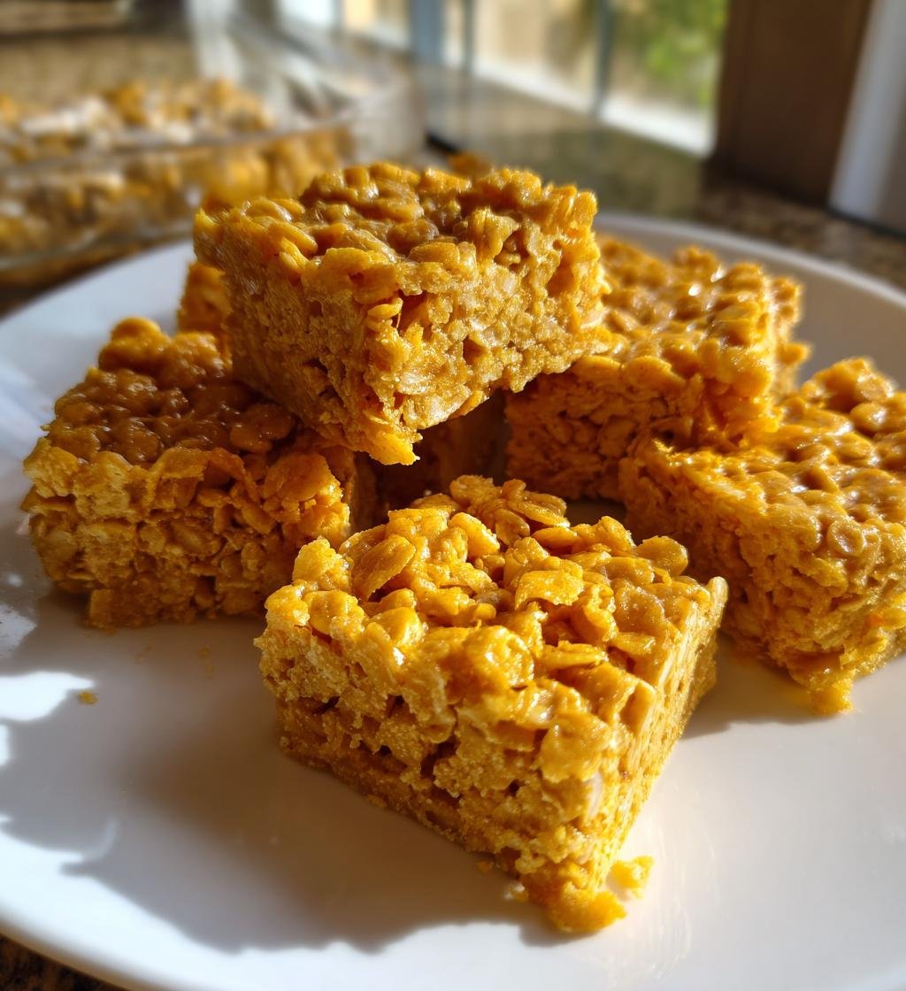 Peanut Butter Cornflake Marshmallow Bars