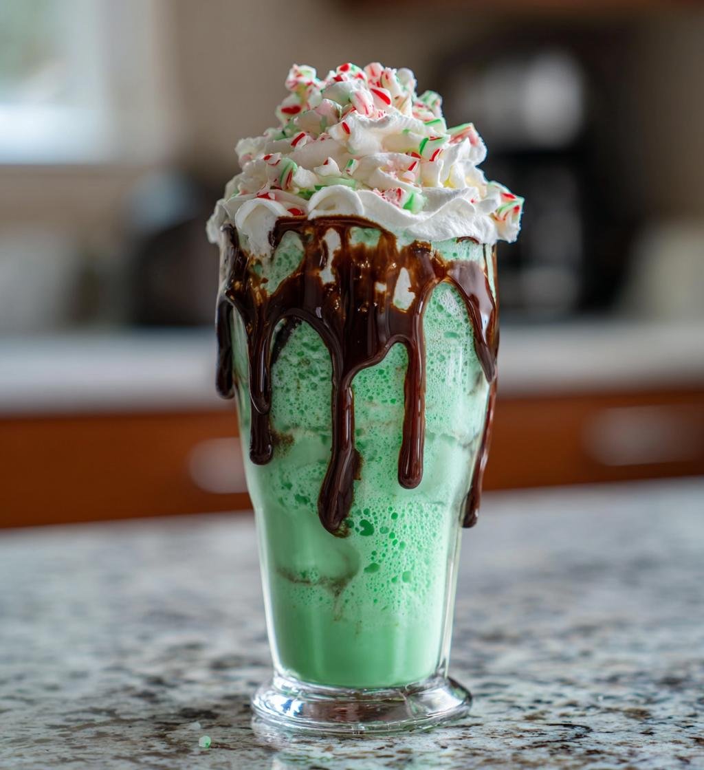 Peppermint Ice Cream Float