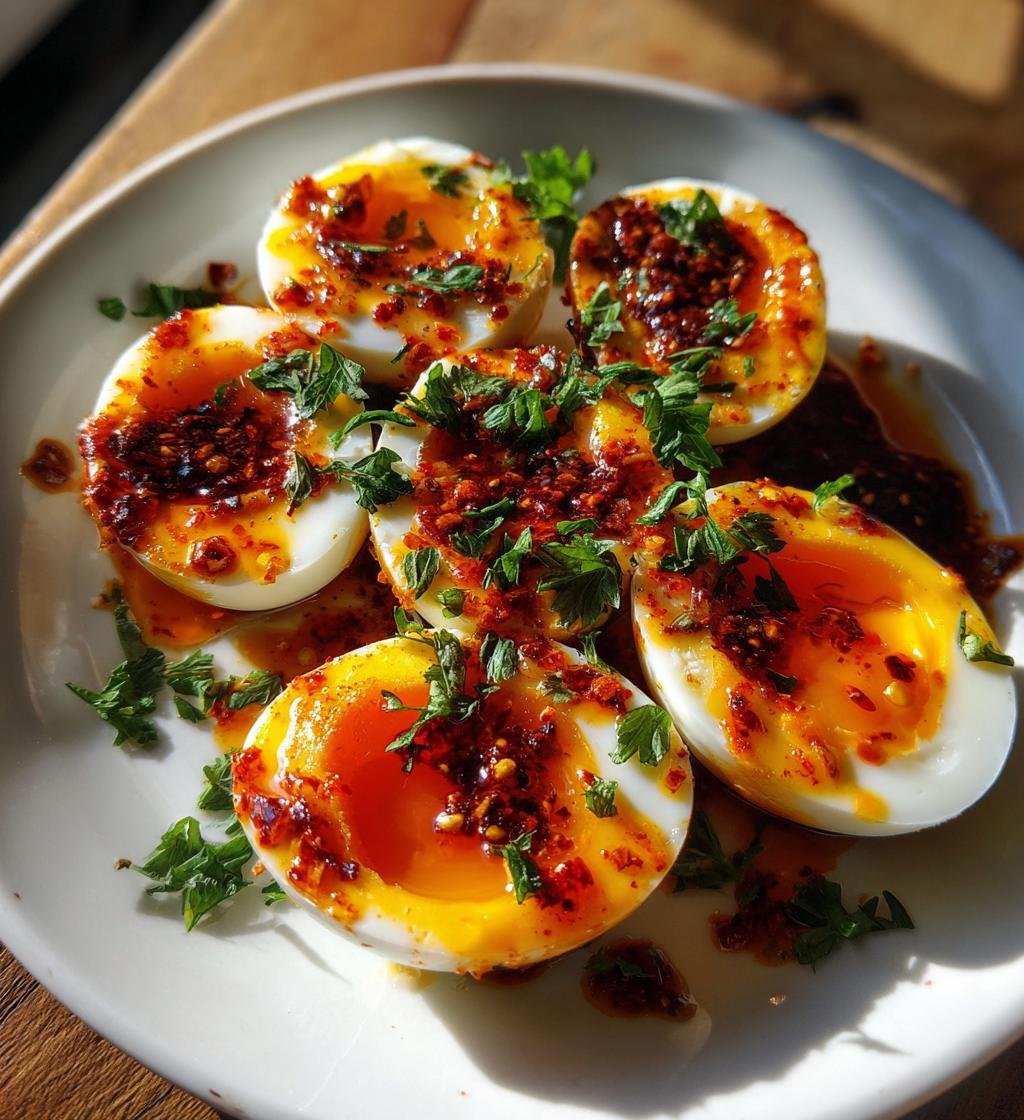 Perfect Jammy Eggs with Spicy Chili Butter - detail 1