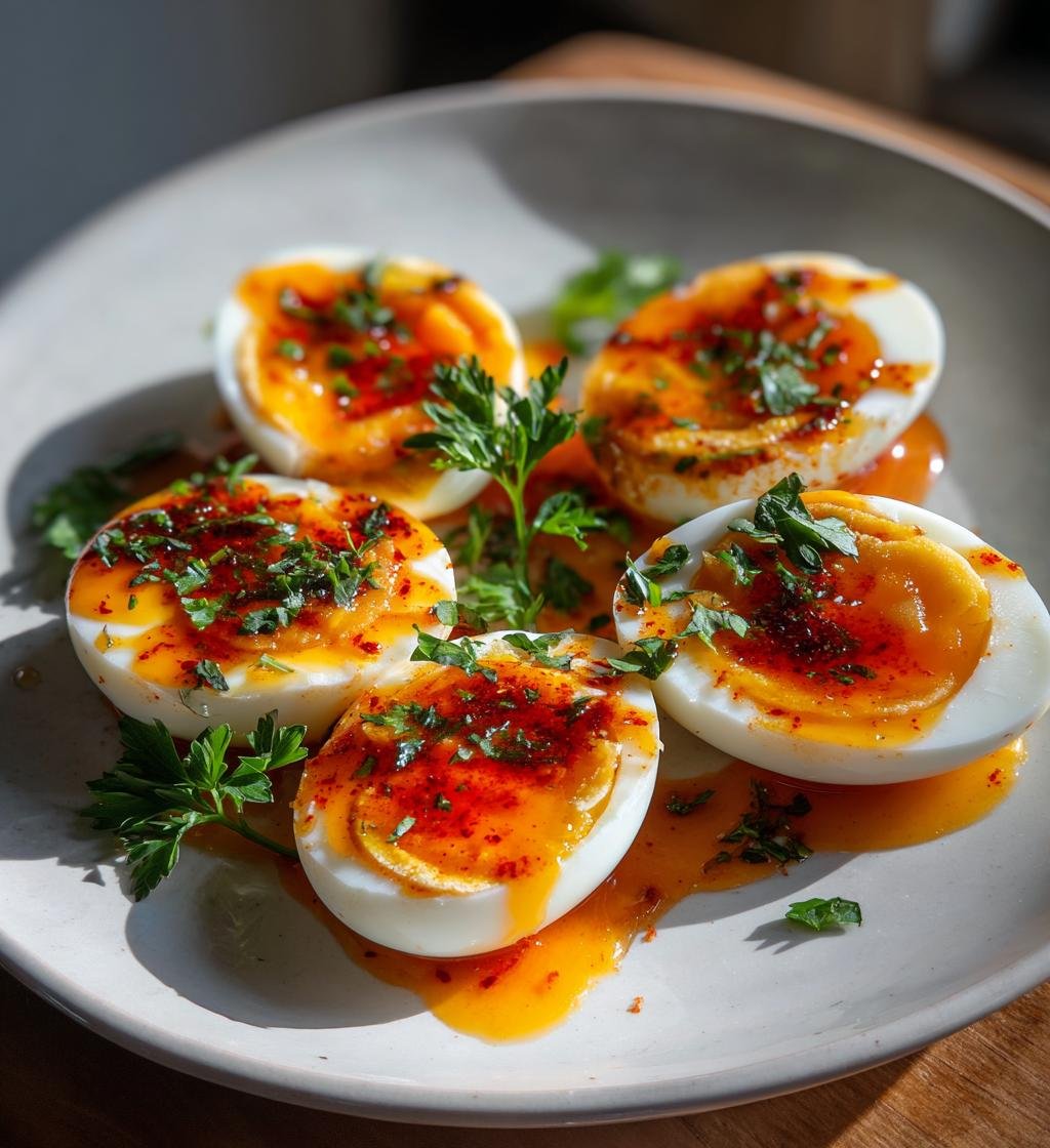 Perfect Jammy Eggs with Spicy Chili Butter