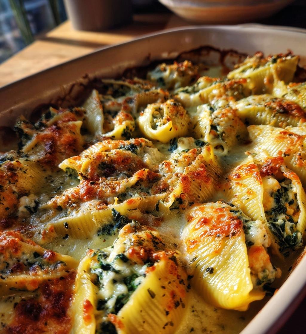 Pumpkin & Gouda Stuffed Shells in Brown Butter Sage Alfredo Sauce - detail 1